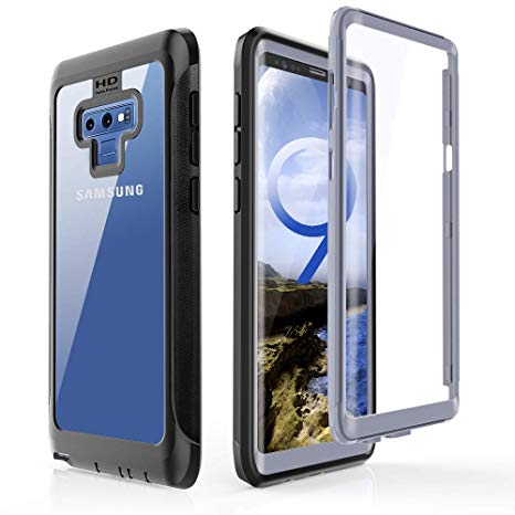 FXXXLTF Samsung Galaxy Note 9 Case, Full-Body Rugged Clear Bumper Shockproof Case with Built-in Screen Protector for Samsung Note 9 (2018 Release)