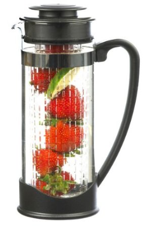 GROSCHE Atlantis Water and Fruit Infusion Borosilicate Glass Pitcher, 50 oz/1500 ml. BPA and Pthalate free.