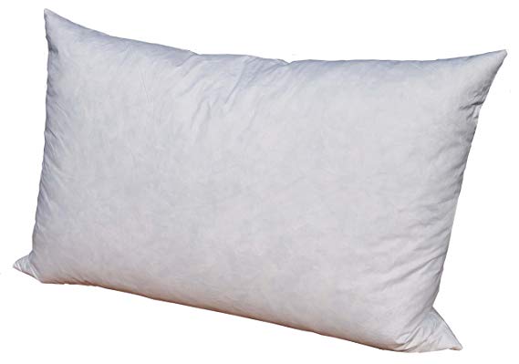 Pillowflex 95% Feather by 5% Down Pillow Form Insert Stuffers for Throw sham Covers and Cushions (20 Inch by 26 Inch)