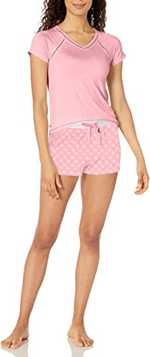 Mae Women's Lattice Trim V-Neck & Short Set