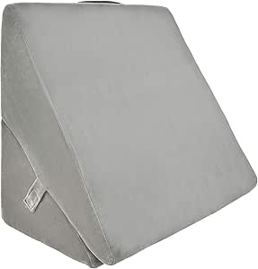 COSTWAY Wedge Pillow, Folding Adjustable Memory Foam Incline Cushion System with Washable Cover, Bed Leg Back Rest Support Pillow for Post Surgery, Reading, Sleeping, Relieving Pain (Grey)