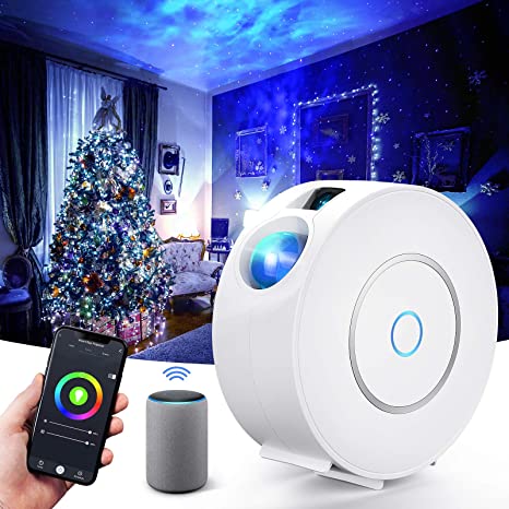 LED Night Light, Star Projector, Galaxy Projector, Lights for Room, Starlight Projector, WiFi Wireless Smart Star Projector Compatible with Alexa Google Assistant App Control Room,Christmas, Parties