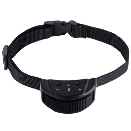 [New Model] Vastar AD880 Dog No Bark Collar Electric Anti Bark Shock Control with 7 Levels Button Adjustable Sensitivity Control, Stimulation of No Harm Warning Beep and Shock for 15-120 lb Dogs