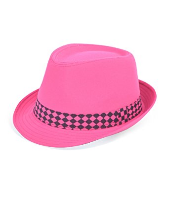 Neon Tropical Ladies Fedora Hats