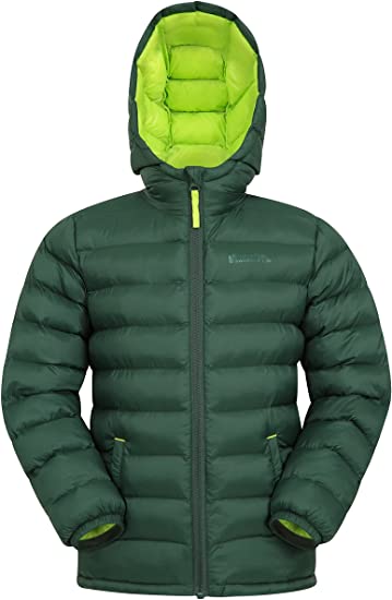 Mountain Warehouse Seasons Padded Kids Jacket - Water Resistant & Lightweight Insulated Rain Coat for Boys & Girls - Great for Autumn, Winter, School or Travelling