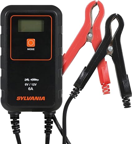 SYLVANIA - Smart Charger - Heavy-Duty, Portable Car Battery Charger - Make Charging Your Car Battery Easy - Use as Battery Maintainer & Charger - 6V or 12V Voltage Output - 6 AMP