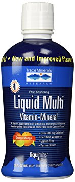 Liqumins Liquid Multi Vita-Mineral with ConcenTrace, Orange Mango, Packginag May Vary, 30 Ounce Bottle