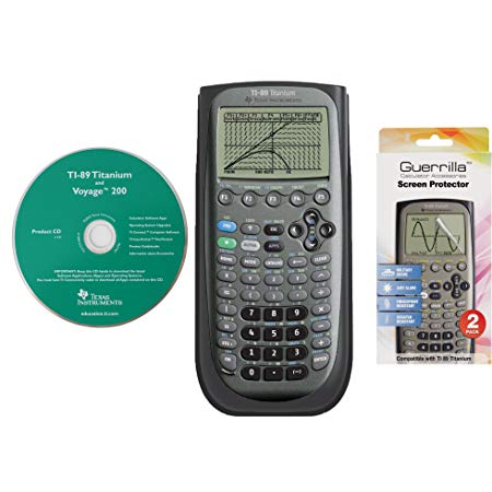 Texas Instruments TI 89 Titanium Graphing Calculator With Guerrilla Military Grade Screen Protector Set