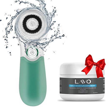 Christmas Gift Set (Limited Qty) - LAVO Daily Moisturizer Cream   LAVO Giro Facial Cleansing Brush 2pc Bundle Set