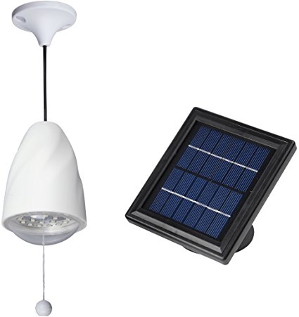 MicroSolar - High Lumen - 20 LED - Lithium Battery - Solar Shed Light  / Solar Barn Light
