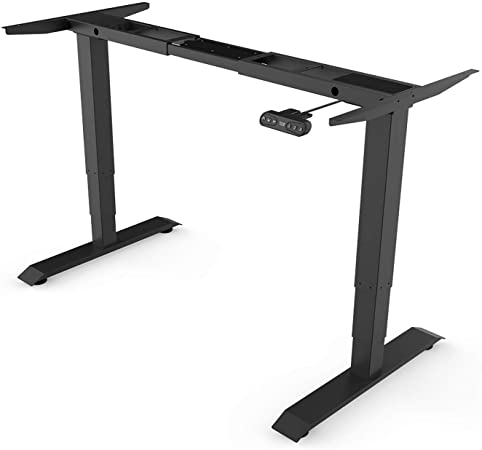 UP&TOP Standing Desk Frame Only- Electric Dual Motors Adjustable Height Sit Stand Three Stage Desk Base Extended Range Frame W Programmable Buttons