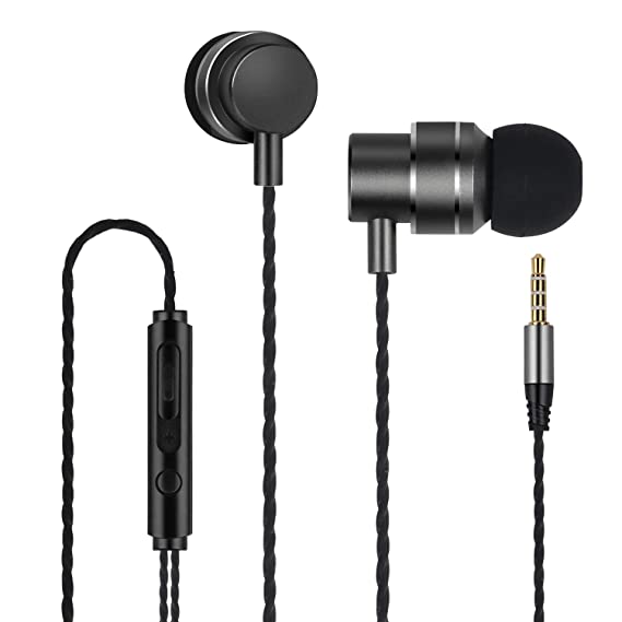 Lenovo HF118 Wired Headset with Mic (Deep Bass, Tangle Free Cables, Volume Slider, 3.5mm Gold Plated Jack) (in-Ear, Black)