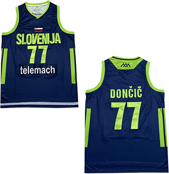 Kooy Doncic #77 Team Slovenija Slovenia Luka Basketball Jersey Stitched Men Summer Christmas
