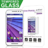 Moto G3 Screen Protector Glass amFilm 03mm 25D Tempered Glass Screen Protector for Motorola Moto G 3rd Gen 2015 1-Pack Lifetime Warranty