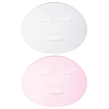 LEORX 2Pcs Face Mask Maker Plate Silicone Reusable Facemask Seaweed Mud Mask Making Mold Facial Care Makeup Tool for Women Lady