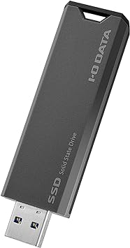 IODATA スティックSSD 1TB グレー×ブラック 小型 高速転送 ポータブル【PS5/Windows/Mac/Chromebook】USB 10Gbps (USB 3.2 Gen 2)対応 日本メーカー SSPS-US1GRE