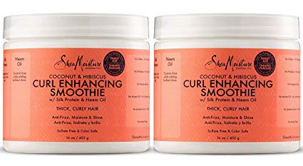 Shea Moisture Coconut and Hibiscus Curl Enhancing Smoothie | Family Size | 16 oz. (2 Pack)