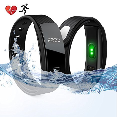 Fitness Tracker Watch With Bluetooth Blood Pressure Heart Rate Monitor Wristband, IP67 Waterproof Pedometer Smart Watch for Android IOS