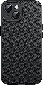 JETech Grip Case for iPhone 15 Plus 6.7-Inch, Soft TPU Slim Fit Protective Phone Cover with Camera Lens Full Protection, Shockproof (Black)