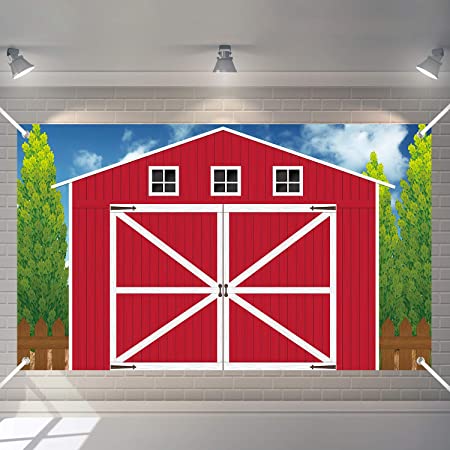 Barn Door Backdrop Barn Door Props Party Accessory Farm Animals Theme Party Decorations Background for Themed Birthday Baby Shower Party Decoration Supplies