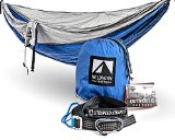 Outpost Camping Hammock With Adjustable LiteSpeed Cinch Buckle Suspension System- Includes 11 100 Polyester Tree Straps Wire Gate Carabiners- Single or Double Size- 100 Ripstop Parachute Nylon