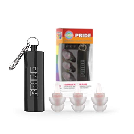 EarPeace HD Concert Ear Plugs - High Fidelity Hearing Protection for Music Festivals, DJs & Musicians (Standard, Black Case) – Pride Limited Edition