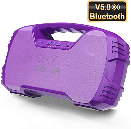 Portable Bluetooth Speakers V5.0, Waterproof Wireless Home Party Speaker, 25W Rich Bass Impressive Sound, 15 Hrs Playtime & Wireless Stereo Pairing, Built-in Mic, Durable for Indoor, Outdoor - Purple