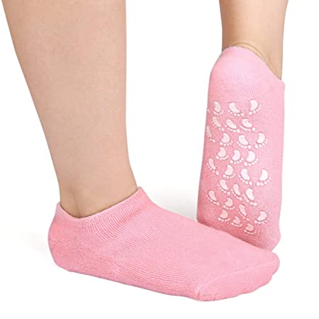 LOYAL EMPLE® Spa Moisturizing Gel Socks For Dry Feet And Ankles - Helps Repair Cracked Skincare Gel Therapy And Softens Feet (1 Pair)