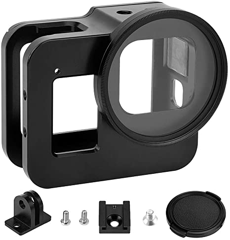 Luxebell Aluminium Alloy Skeleton Thick Solid Protective Case Shell Frame Housing for GoPro Hero 8 Vlogging