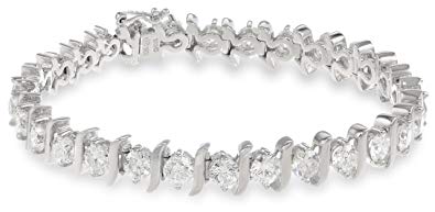 10k Gold S-Link Diamond Tennis Bracelet (10 cttw, I-J Color, I1-I2 Clarity)