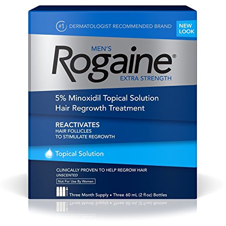Rogaine For Men, Extra Strength 5% Minoxidil, 3 - 60 mL bottles