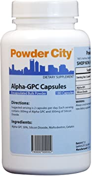 Powder City Alpha GPC Capsules 300mg (180 Capsules)