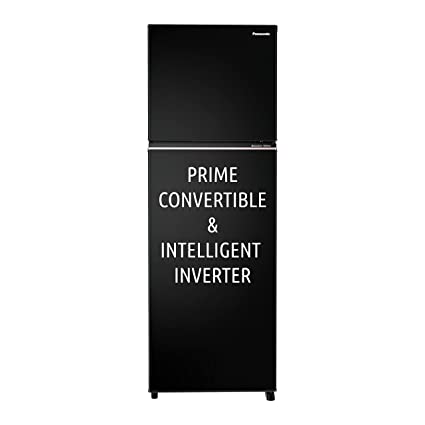 Panasonic 309 L 3 Star Prime Convertible 6-Stage Smart Inverter Frost-Free Double Door Refrigerator (NR-TG325CPKN, Diamond Black, Jumbo Fresh Vegetable Basket,2023 Model, Net Capacity 275L)