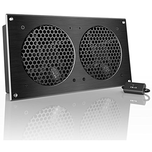 AC Infinity AIRPLATE S7, Quiet Cooling Fan System 12" with Speed Control, for Home Theater AV Cabinets