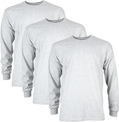 Gildan Adult Ultra Cotton Long Sleeve T-Shirt, Style G2400, Multipack