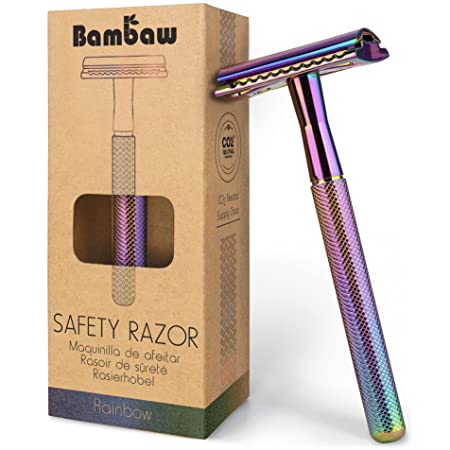 Metal Safety Razor - Rainbow - Bambaw