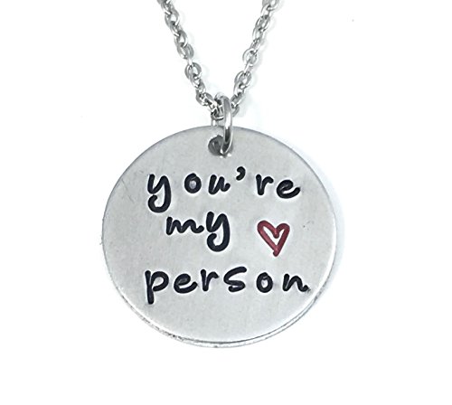 you're my person greys anatomy necklace best friends necklace friendship jewelry By Dots of Sugar