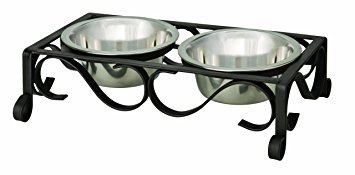 Loving Pets Black Label Collection Layton Diner for Dogs, Matte Black