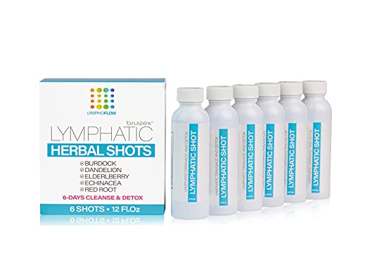 Lymphatic Drainage Shots: daily drink supplement for full body lymphatic cleanse and detox I Support for lymphedema, legs lipedema, liposuction, BBL, surgery, massager, manual drainage I 6 pack, 12 Oz