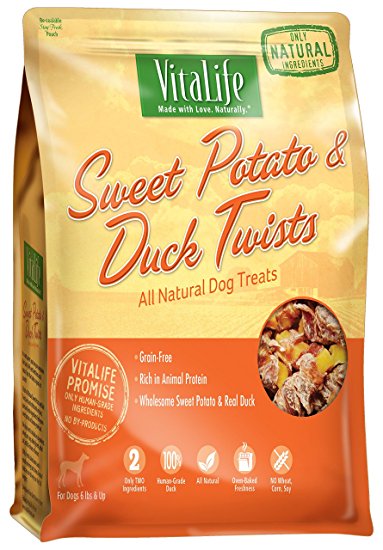VitaLife Sweet Potato & Duck Twists 454 g (1 lb) (Packaging may vary)