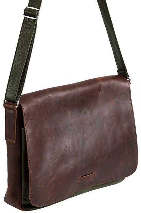 Malachi Distressed Argentine Leather Convertible Messenger Bag