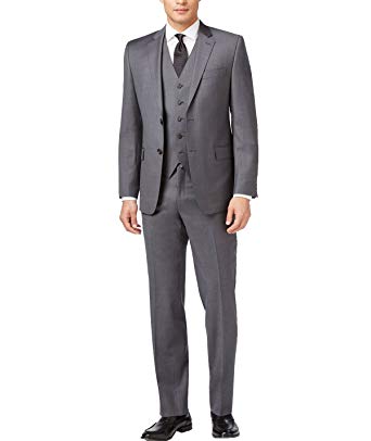 Caravelli Men's 3-Piece Single Breasted Slim Fit 2-Button Vested Dress Suit Set - Colors