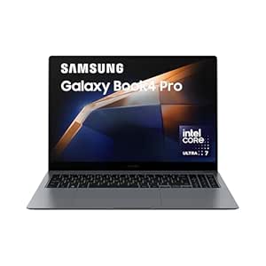 Samsung Galaxy Book4 Pro | Intel Evo Core Ultra 7 155H | Built-in AI | 16" (40.64cm) Touchscreen Dynamic AMOLED 2X 120Hz| 500 Nits (32GB/1TB SSD/Intel Arc/Win11/MSO'21/Gray/1.56kg)