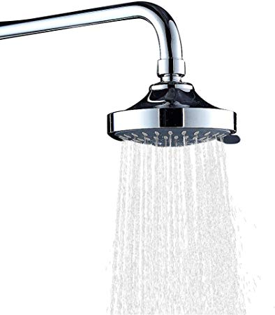 WinArrow - Fixed Shower Head, 5 Spray Settings Message Rainfall for High Pressure Fixed 4 Inch Round Shower Head Chrome