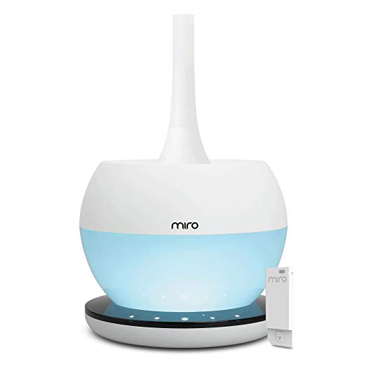 MIRO-NR08BT Luma Touch - Bluetooth Premium Cool-Mist Humidifier. Sanitary, Washable Design, Touch Control and Colorful LEDs