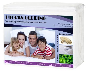 King Hypoallergenic Waterproof Mattress Protector - Utopia Bedding
