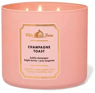 Bath & Body Works, White Barn 3-Wick Candle w/Essential Oils - 14.5 oz - New Core Scents! (Champagne Toast)