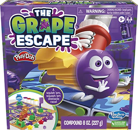 Grape Escape Board Game for Kids Ages 5 and Up, Fun Family Game with Modeling Compound