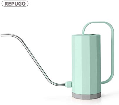 REPUGO Plant Watering Can, Watering Can, Plastic Watering Can with Long Spout, Candy Color Watering Pot, 1.2L/40 oz Small Watering Can for Outdoor Indoor House Garden Plants (Green)