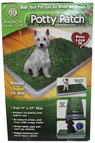 Potty Patch - Economical Dog Litter Box and Grass Patch that Will Train Your Puppy and Keep Home Clean, Small - for Pets Under 15 lbs